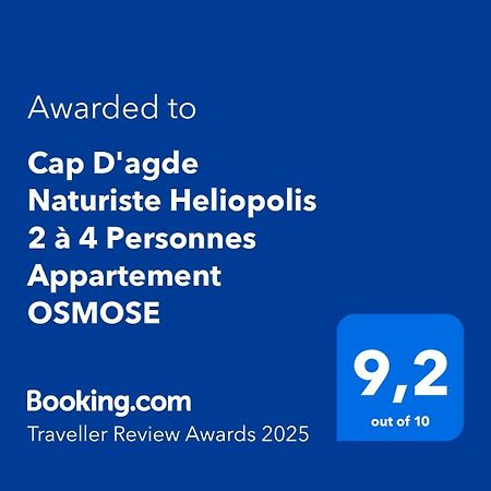 Cap D'Agde Naturiste Heliopolis 2 A 4 Personnes Appartement Osmose Dış mekan fotoğraf